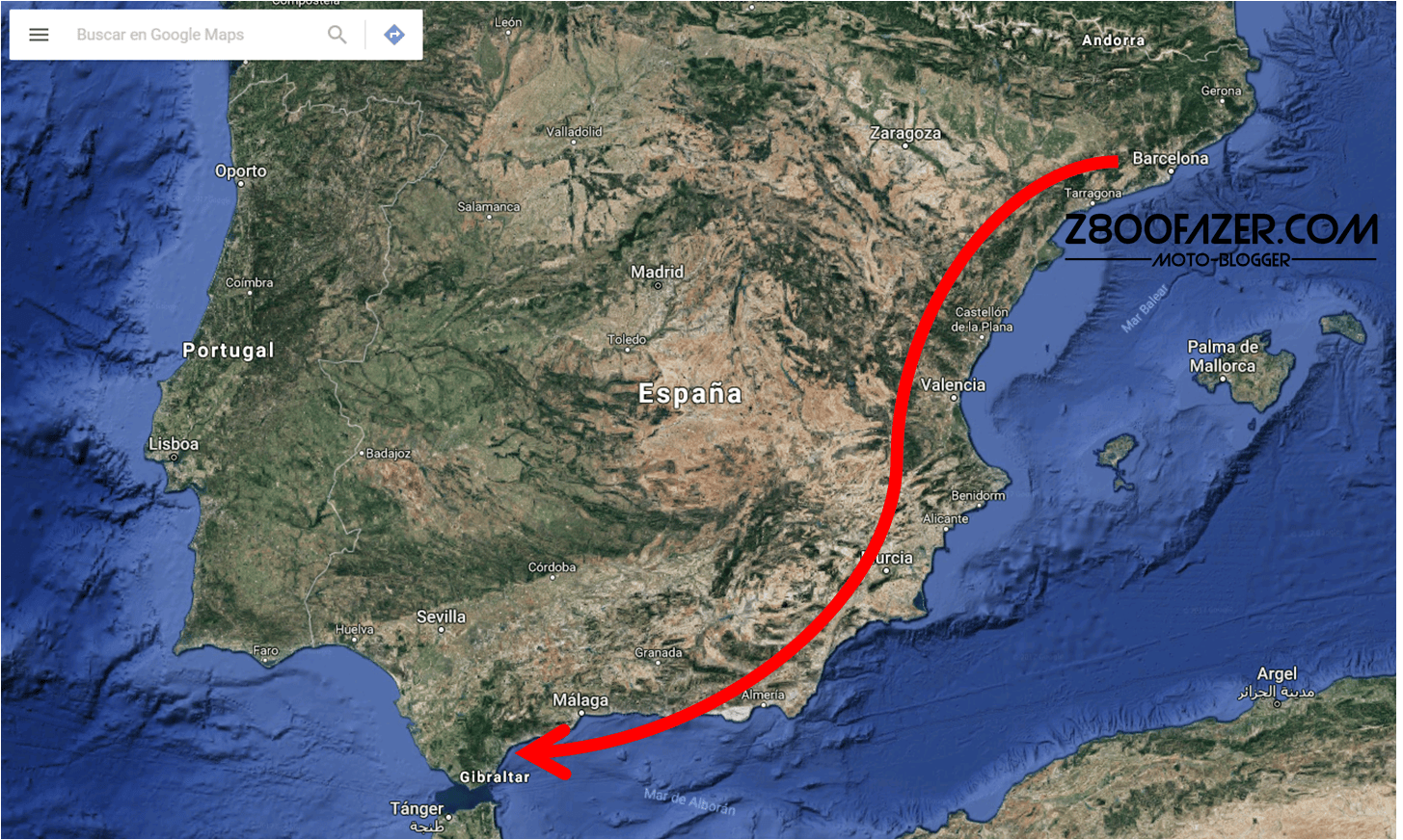 Mapa etapa transito IDA
