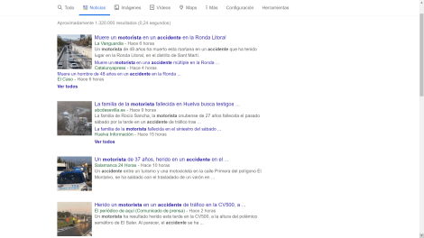 Pantallazo resultados google