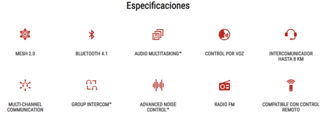 Sena 30K Especificaciones