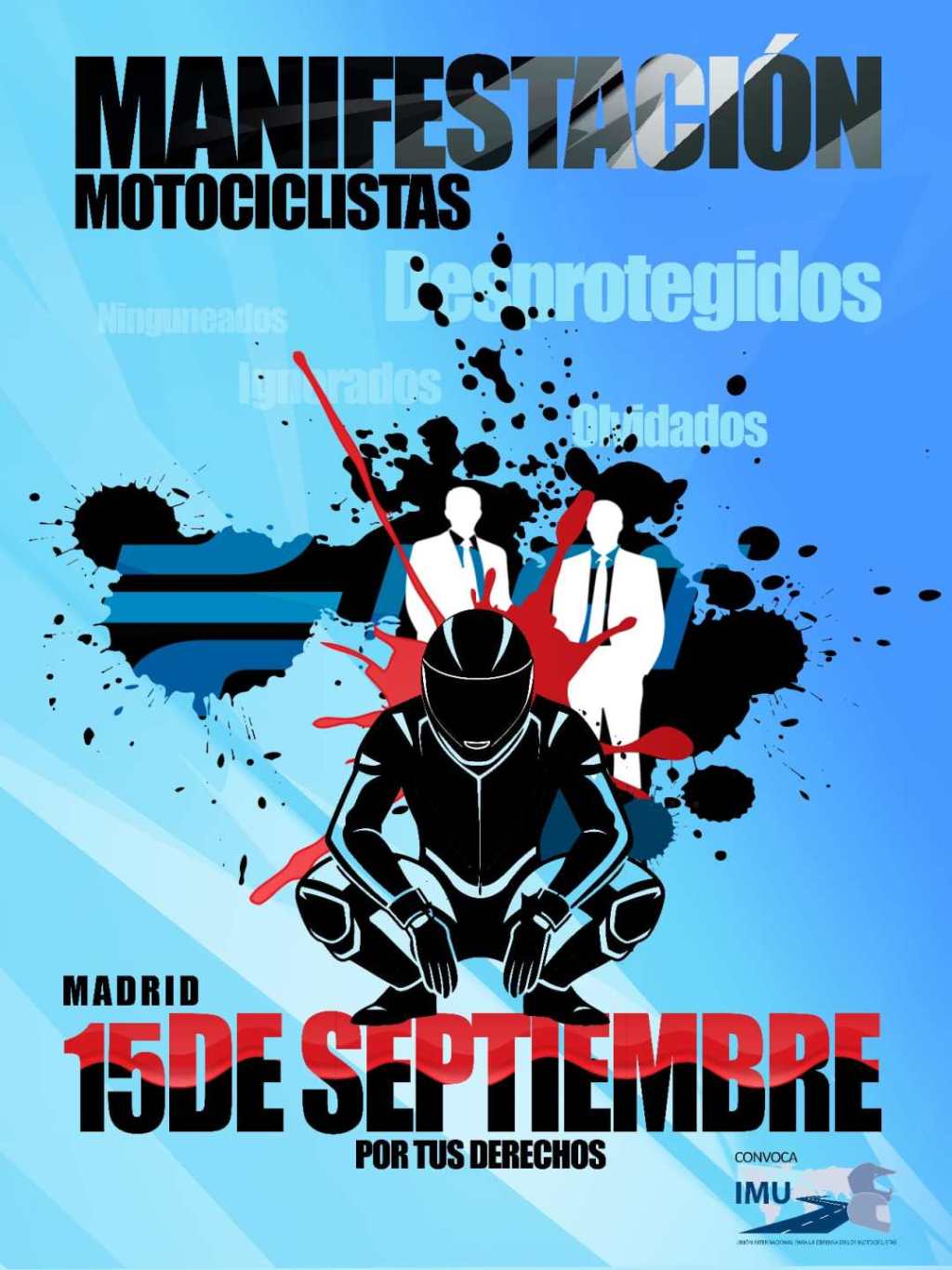 Manifestación defensa motociclistas Madrid 15 septiembre